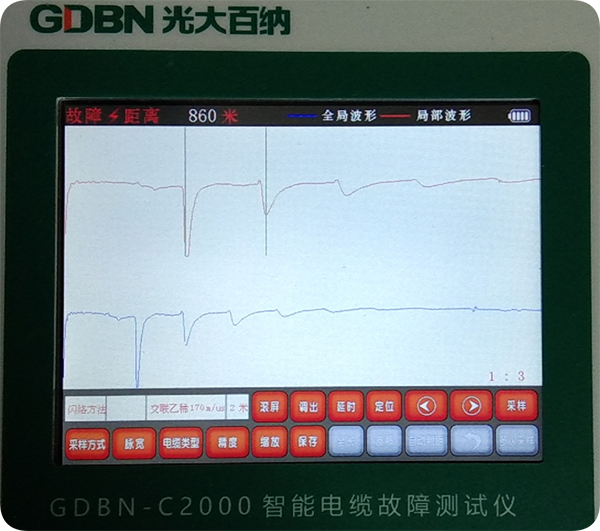 電纜故障測試儀計算出故障點(diǎn)的距離